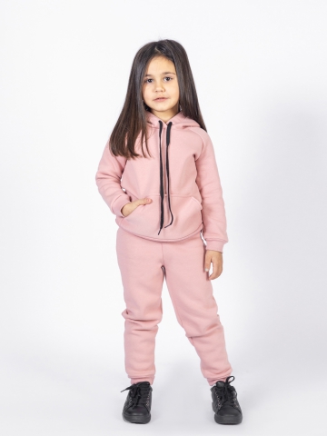 Купить оптом 296-П. Свитшот с капюшоном  + Штаны, хлопок 65%, 35% ПЭ, 3-х нитка (начес) пудра 80,86,92 в Ухте