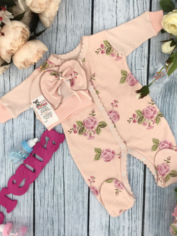 Купить оптом 222. Комбинезон "Роза", хлопок 100 % интерлок в Ухте