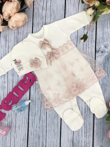 Купить оптом 258-П. Комбинезон с шапкой, хлопок 80% велюр 20% ПЭ, пудра в Ухте