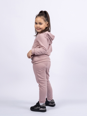 311-ПУ. Свитшот с капюшоном + Штаны, хлопок 65%, 35% ПЭ, 3-х нитка ( без начеса) пудра 122,128,134,140